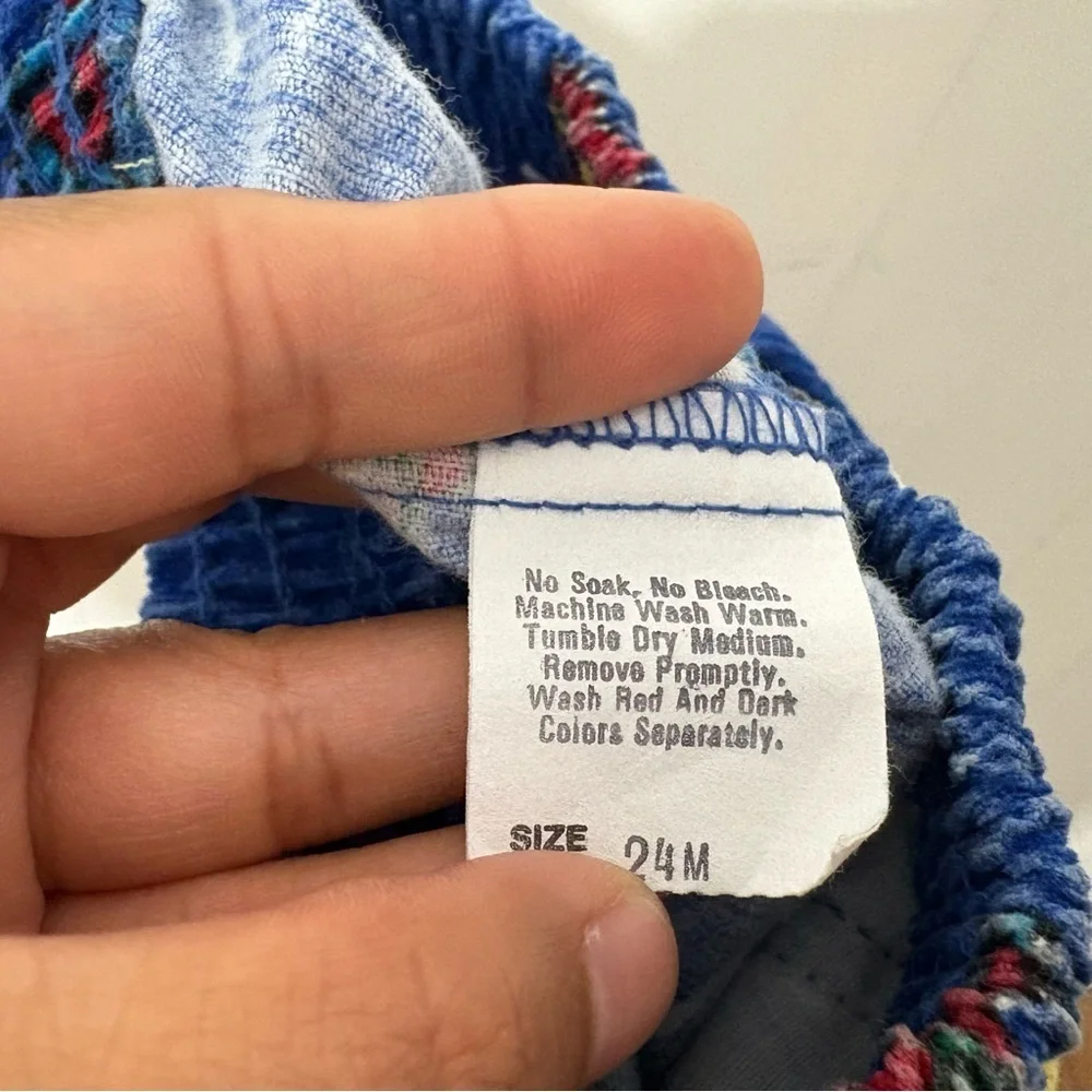 Oshkosh Vintage All Over Print Transportation Corduroy Pants USA Blue Size 24M